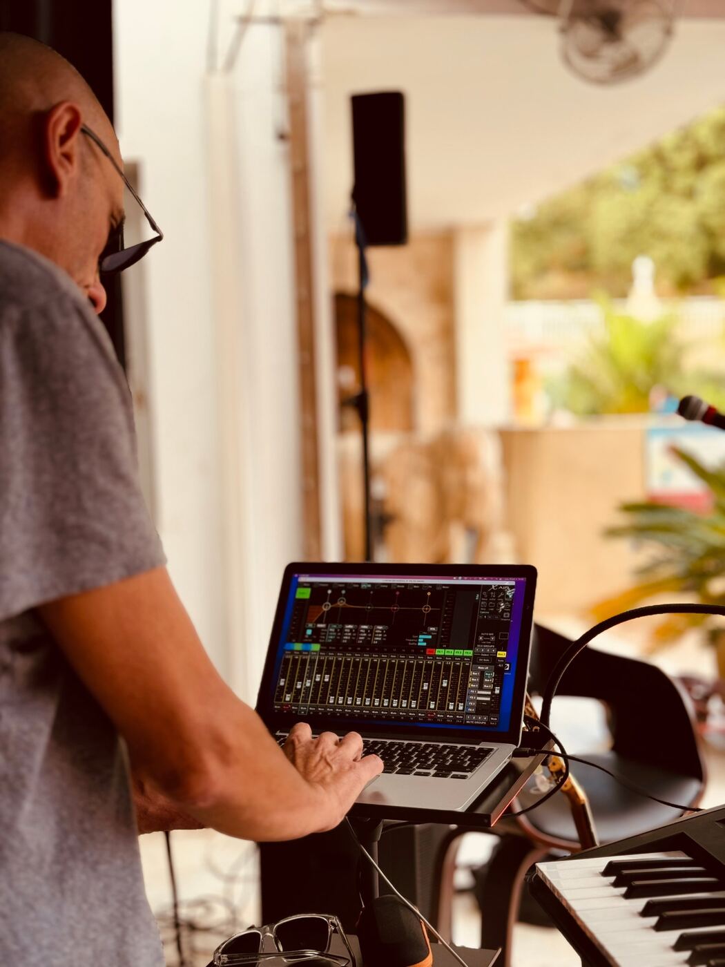 Réglage de la console de mixage